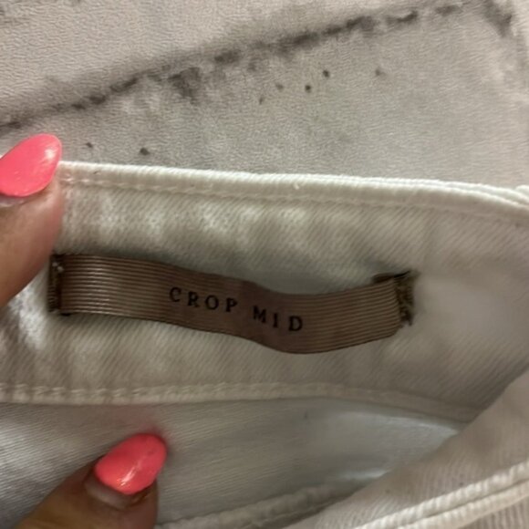 Guess white jeans mid crop size 25- womens - Picture 3 of 9